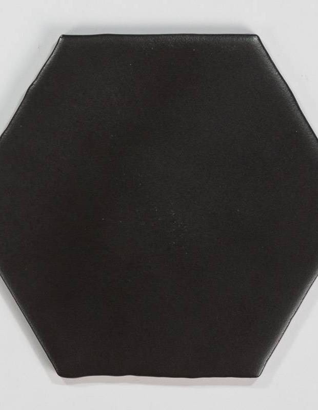 Fliese sechseckig matt schwarz 15 × 15 cm - HE0811007