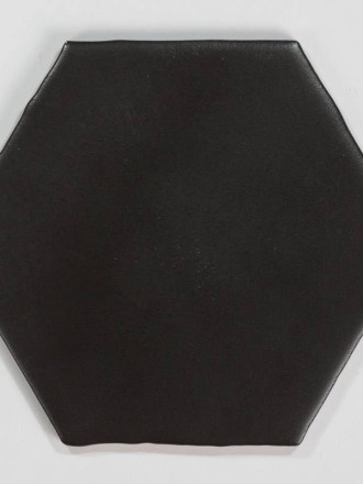 Fliese sechseckig matt schwarz 15 × 15 cm - HE0811007