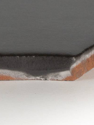 Carrelage tomette hexagonale noir-brun style artisanal HE0811007