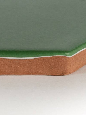 Fliese sechseckig matt grün 15 × 15 cm - HE0811008