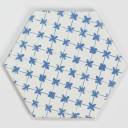 Carrelage hexagonal mat bleu 15 x 15 cm - HE0811010