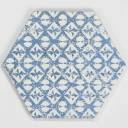 Carrelage hexagonal mat bleu 15 x 15 cm - HE0811010