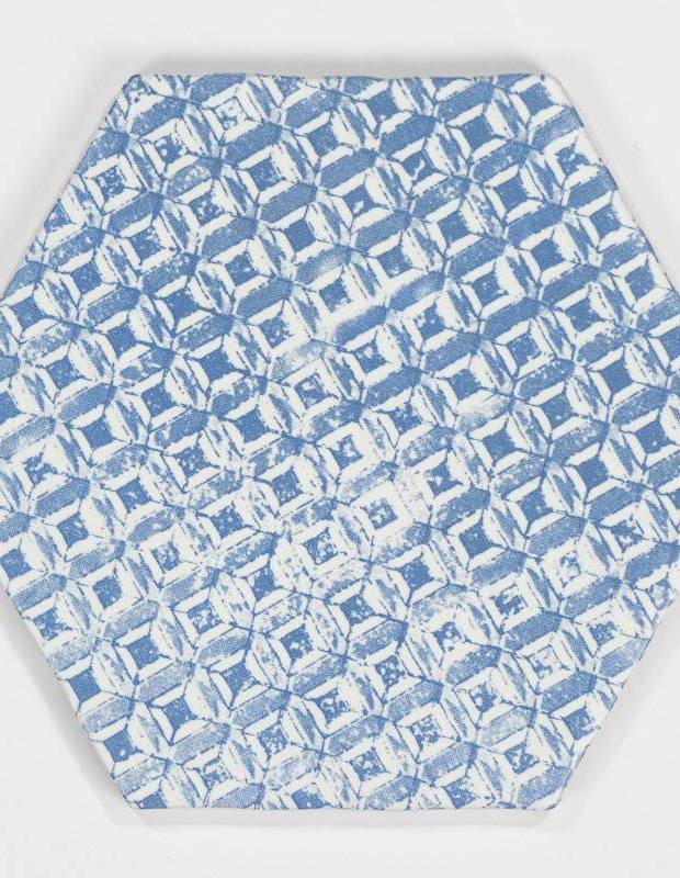 Carrelage hexagonal mat bleu 15 x 15 cm - HE0811010