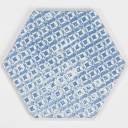 Carrelage hexagonal mat bleu 15 x 15 cm - HE0811010