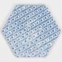 Carrelage hexagonal mat bleu 15 x 15 cm - HE0811010