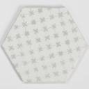 Fliese sechseckig matt grau 15 × 15 cm - HE0811012