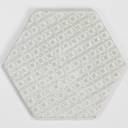 Fliese sechseckig matt grau 15 × 15 cm - HE0811012
