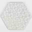 Fliese sechseckig matt grau 15 × 15 cm - HE0811012