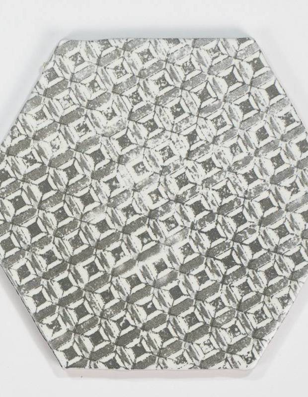 Fliese sechseckig matt schwarz 15 × 15 cm - HE0811013