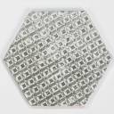 Fliese sechseckig matt schwarz 15 × 15 cm - HE0811013