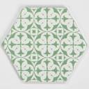 Carrelage hexagonal mat vert 15 x 15 cm - HE0811014