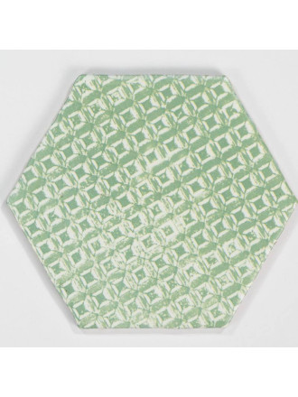 Fliese sechseckig matt grün 15 × 15 cm - HE0811014