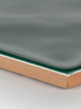 Carrelage 15 x 15 cm martelé vert à effet artisanal - LU7404058