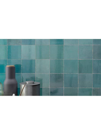 Zellige mural brillant turquoise aspect fait main ZE5901006