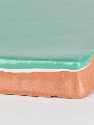 Faience murale style artisan 7,5 X 15 cm bleu vert - AN0802017