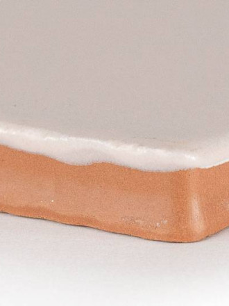 Faience murale style "artisan" 7,5 X 15 cm rose pale - AN0802025