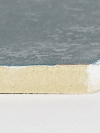 Carrelage en grès cérame hexagonale bleu finition satinée