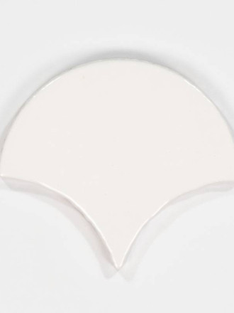 Carreau de style art déco carrelage écaille coloris blanc