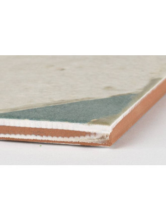 Fliese antik Achteck-Look, 45 × 45 cm weiß und blau - FS1145002