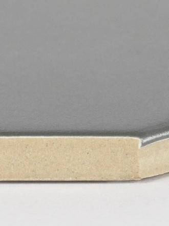 Fliese achteckig mattschwarz 20 × 20 cm - VO0606010