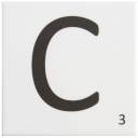 Carrelage scrabble lettre C 10 x 10 cm - LE0804003