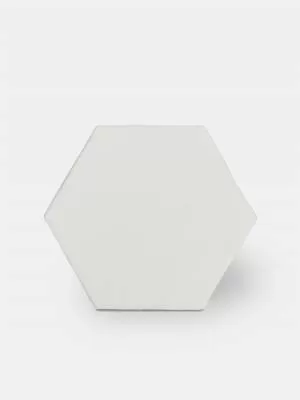 Fliese sechseckig matt weiß 15 × 15 cm - HE0811001