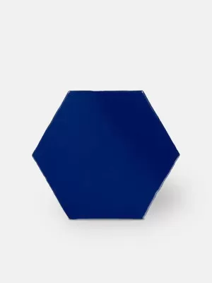 Fliese sechseckig matt blau 15 × 15 cm - HE0811004