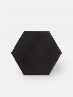 Fliese sechseckig matt schwarz 15 × 15 cm - HE0811007