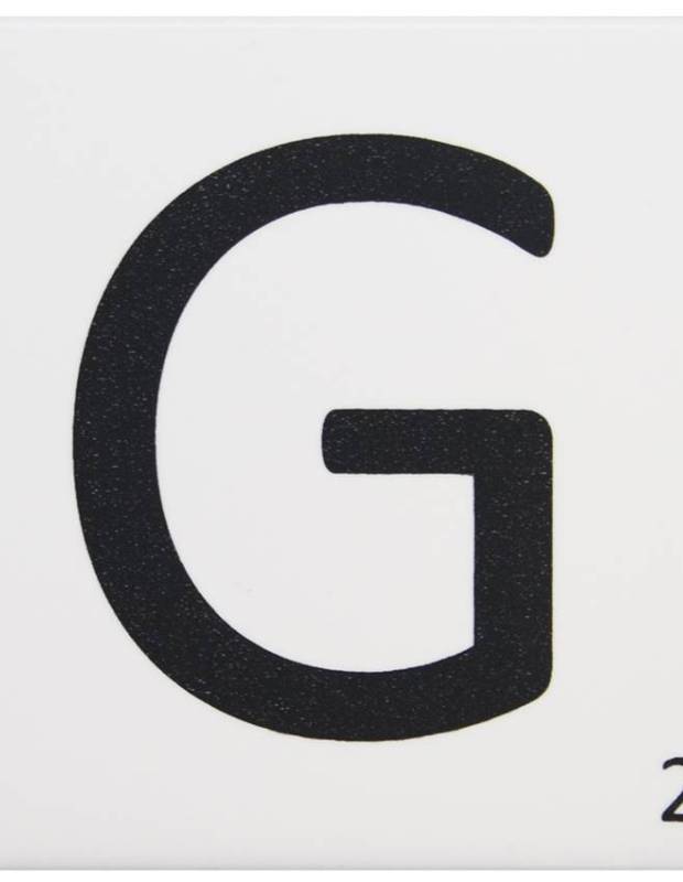 Scrabble-Fliese Buchstabe G 10 × 10 cm - LE0804007