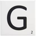 Carrelage scrabble lettre G 10 x 10 cm - LE0804007