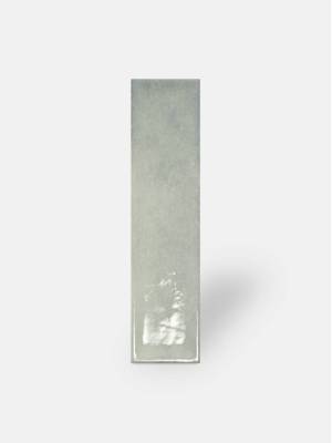 Zellige bleu pâle rectangulaire 7.5 x 30cm - émail brillant - NA9505003