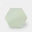 Carrelage uni hexagonal vert en grès cérame de 10 mm d'épaisseur