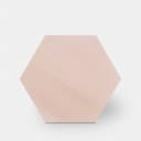 Carrelage uni hexagonal rose en grès cérame de 10 mm d'épaisseur