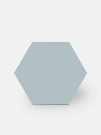 Carrelage uni hexagonal vert eau en grès cérame de 10 mm d'épaisseur