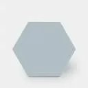 Carrelage uni hexagonal vert eau en grès cérame de 10 mm d'épaisseur