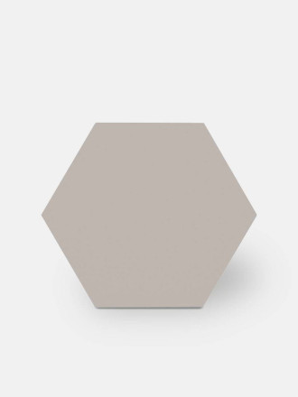 Sechseckige Fliese einfarbig grau Steinzeug 10 mm dick