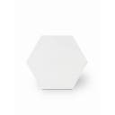 Carrelage uni hexagonal blanc en grès cérame de 10 mm d'épaisseur