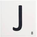 Carrelage scrabble lettre J 10 x 10 cm - LE0804010