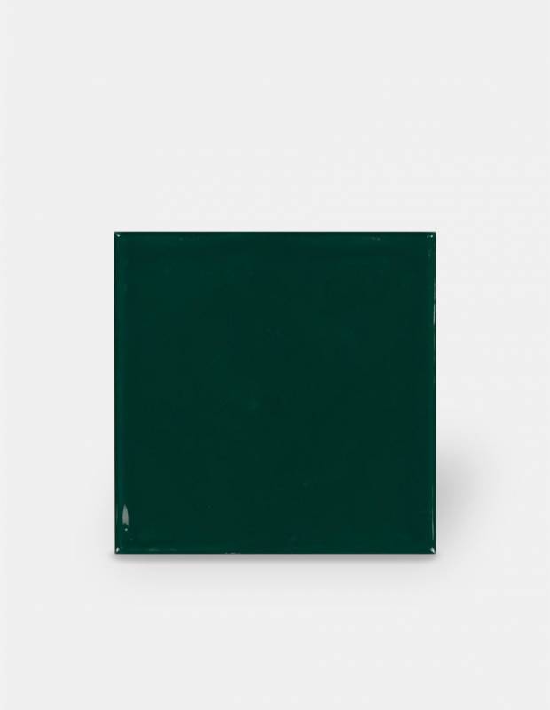 Carrelage 15 x 15 cm martelé vert à effet artisanal - LU7404058