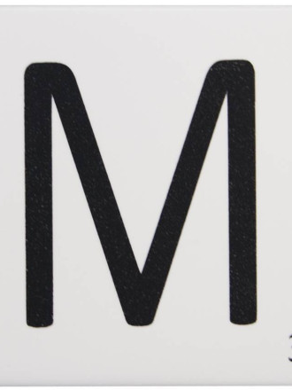 Scrabble-Fliese Buchstabe M 10 × 10 cm - LE0804013