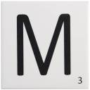 Carrelage scrabble lettre M 10 x 10 cm - LE0804013