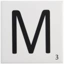Scrabble-Fliese Buchstabe M 10 × 10 cm - LE0804013