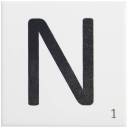 Carrelage scrabble lettre N 10 x 10 cm - LE0804014