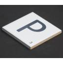 Carrelage scrabble lettre P 10 x 10 cm - LE0804016