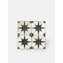 Retro-Bodenfliese - 45 × 45 cm - schwarzes Muster - FS1132001