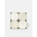 Fliese antik Achteck-Look, 45 × 45 cm weiß und grün - FS1145003