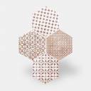 Carrelage hexagonal mat grenat 15 x 15 cm - HE0811011