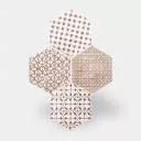 Fliese sechseckig matt granatrot 15 × 15 cm - HE0811011