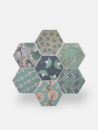 Carrelage hexagonal, la tomette grès cérame good vibes - GO0812014