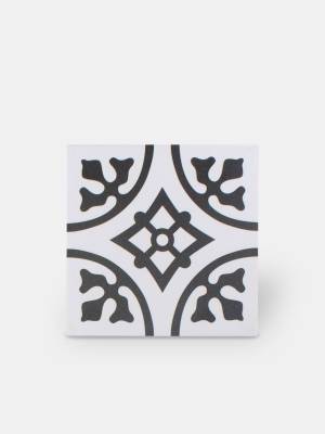 Carrelage imitation carreau ciment blanc 20 x 20 cm - BU0116001